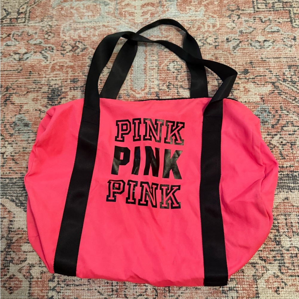 Victoria’s Secret PINK Duffel Bag with Black Straps